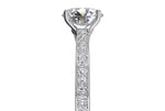 Ritani White 14 Karat Gold Diamond Engagement Ring Mounting Size 6.5 * - view 5