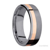 Lashbrook Grey Tantalum 14 Karat Rose Gold Wedding Band Size 10 *