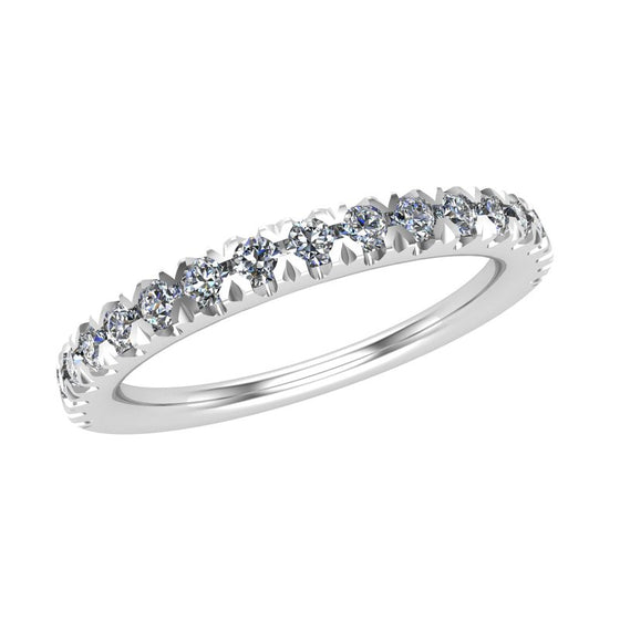 Diamond Designs White 14 Karat Gold Wedding Band Size 6.5 *
