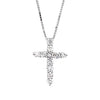 Diamond Designs White 14 Karat Gold Diamond Cross Pendant *