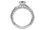 Ritani White 14 Karat Gold Diamond Engagement Ring Mounting Size 6.5 * - view 3