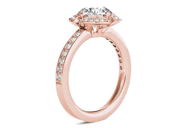 Ritani Rose 18 Karat Gold Diamond Engagement Ring Mounting Size 6.5 * - view 2