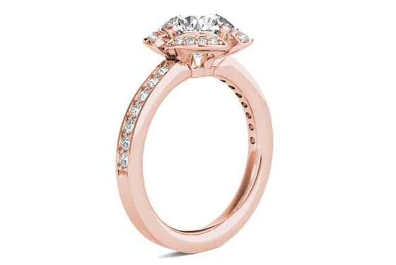 Ritani Rose 18 Karat Gold Diamond Engagement Ring Mounting Size 6.5 *