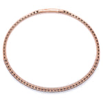 Rose 14 Karat Gold Diamond Bangle Bracelet - view 2
