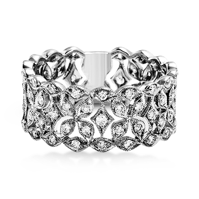 Zeghani White 14 Karat Gold Fashion Ring Size 7* - view 2