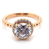 Ritani Rose 18 Karat Gold Diamond Engagement Ring Mounting Size 6.5 *