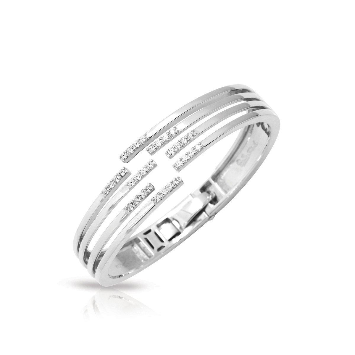 Fontaine Sterling Silver White/CZ Rolo Bracelet