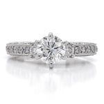 Diamond Designs Platinum Accented Diamond Engagement Ring Size 5 *