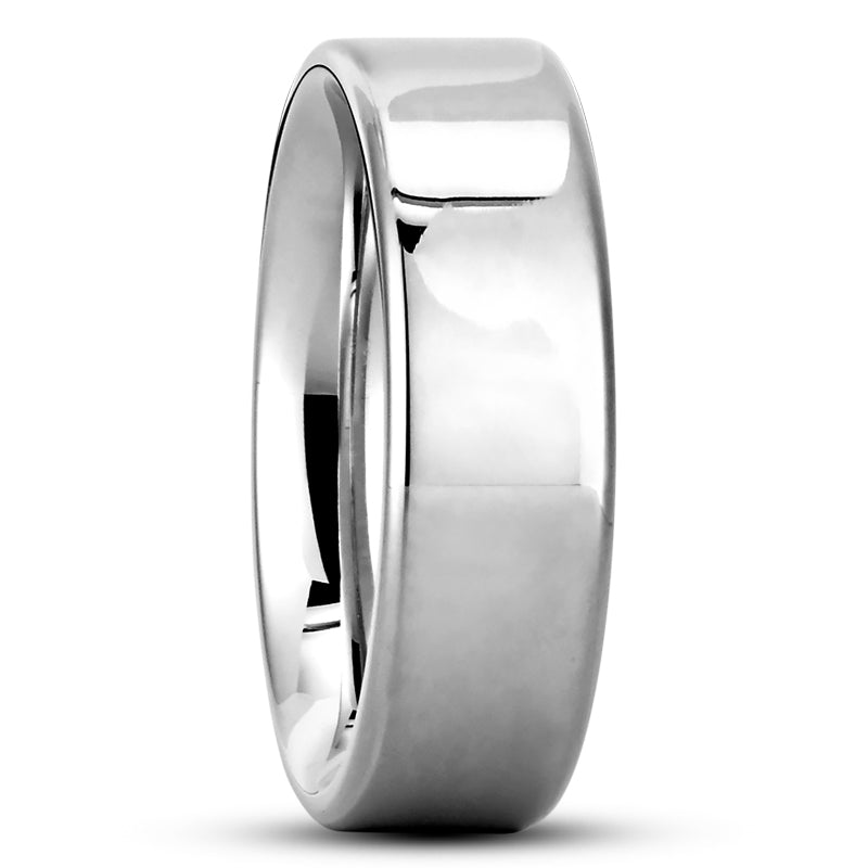 6mm 14K White Gold Polished Wedding Band (UNQ EFLW-W)