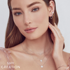 Shy Creation Yellow 14 Karat Gold Diamond Heart Necklace *
