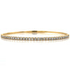 Yellow 14 Karat Gold 0.97ctw Diamond Flexible Bangle Bracelet *
