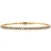 Yellow 14 Karat Gold 0.97ctw Diamond Flexible Bangle Bracelet *