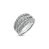Simon G LR2622 White Gold Diamond 5 Row Ring Size 6.5*