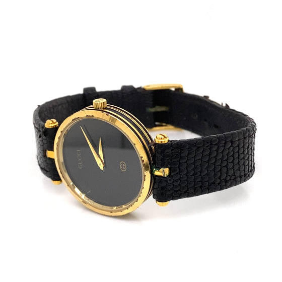 Pre-Owned Gucci Black and Gold-tone Watch*
