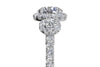 Ritani White 14 Karat Gold Diamond Engagement Ring Mounting Size 6.5 * - view 2