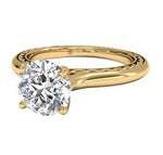 Ritani Yellow 18 Karat Gold Solitaire Engagement Ring Mounting Size 5 * - view 3