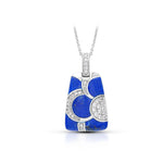 Adina Sterling Silver Lapis Enameled Drop Pendant