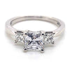 Ritani White 14 Karat Gold Diamond Engagement Ring Mounting Size 6.5 *