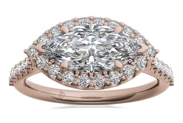 Ritani Rose 18 Karat Gold Diamond Engagement Ring Mounting Size 6.5 * - view 2
