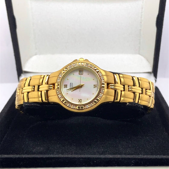 Citizen Gold-Tone and Mother-of-Pearl Watch*