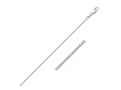 14 Karat White 18" Box Chain.