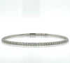 1ct White 14K Gold Diamond Flexible Bangle Bracelet