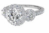 Ritani White 14 Karat Gold Diamond Engagement Ring Mounting Size 6.5 *