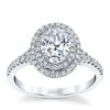 Simon G. MR2884 White Gold Diamond Double Halo Engagement Ring Mounting Size 6.5*