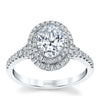 Simon G. MR2884 White Gold Diamond Double Halo Engagement Ring Mounting Size 6.5*