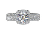 Ritani White 18 Karat Gold Diamond Engagement Ring Mounting Size 6.5 * - view 5