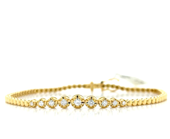 Yellow 18 Karat Gold Diamond Bracelet