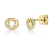 Shy Yellow 14 Karat Gold Diamond Stud Earrings