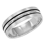 ArtCarved White 14 Karat Gold Wedding Band Size 10 (ART:WV4503W)