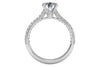 Ritani White 14 Karat Gold Diamond Engagement Ring Mounting Size 6.5 * - view 5
