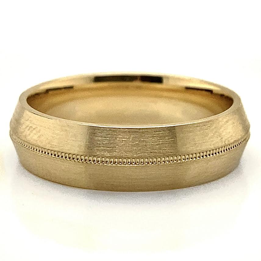 ArtCarved Yellow 14 Karat Gold Wedding Band Size 10