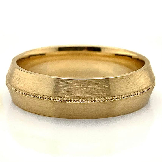 ArtCarved Yellow 14 Karat Gold Wedding Band Size 10 *