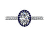 Ritani White 14 Karat Gold Diamond Engagement Ring Mounting Size 6.5 *