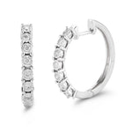 14K White Gold Diamond Earrings from Diamond Designs