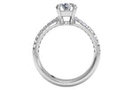 Ritani White 18 Karat Gold Diamond Engagement Ring Mounting Size 6.5 * - view 2