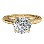 Ritani Yellow 18 Karat Gold Solitaire Engagement Ring Mounting Size 5 *