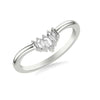 ArtCarved White 14K Gold Baguette Diamond Tiara Curved Wedding Band Size 6.5*