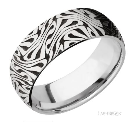 Lashbrook White Cobalt Chrome Wedding Band Size 10 *