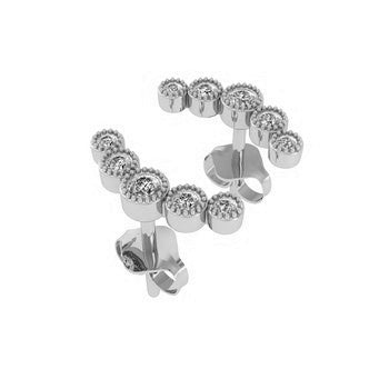 Diamond Designs White 14 Karat Gold Diamond Stud Earrings *