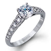 Simon G. MR2128 White Gold Diamond Accented Engagement Ring Mounting Size 6.5*