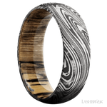 Lashbrook Damascus Steel Tamarind Sleeve Wedding Band Size 10 *