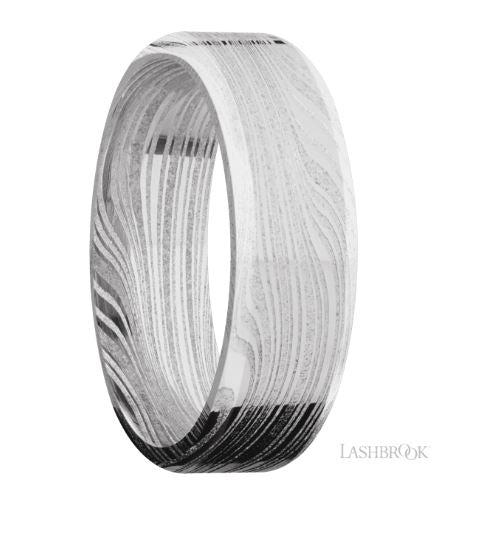 Lashbrook Damascus Steel Wedding Band Size 10 * - view 2