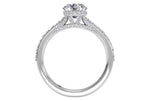 Ritani White 14 Karat Gold Diamond Engagement Ring Mounting Size 6.5 * - view 3