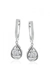 Simon G. LE4586 White Gold Diamond Cluster Drop Earrings*