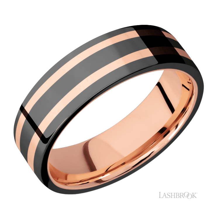 Lashbrook Rose 14 Karat Gold Wedding Band Size 10 *
