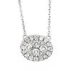 Diamond Designs White 14 Karat Gold Diamond Halo Necklace *